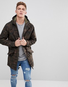 Легкая парка с камуфляжным принтом Jack & Jones Originals - Зеленый