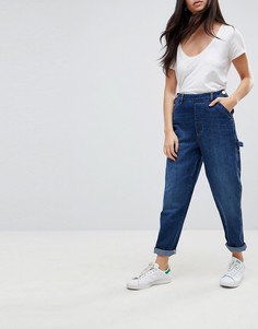 Джинсы с пуговицами ASOS CARPENTER - Синий