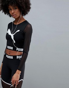 Черный лонгслив Puma Active эксклюзивно для Asos - Черный