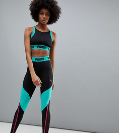 Черно-зеленые леггинсы Puma эксклюзивно для Asos - Зеленый