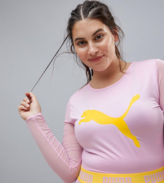 Сиреневый лонгслив Puma Plus эксклюзивно для Asos Active - Розовый