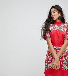 Платье мини с вышивкой ASOS TALL PREMIUM - Красный