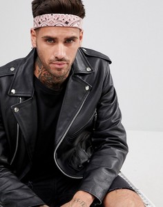 Розовая бандана с принтом пейсли ASOS - Розовый