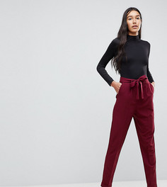 Суженные книзу брюки с поясом ASOS TALL - Красный