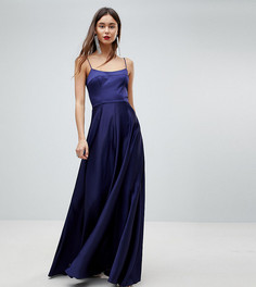 Платье макси с квадратным вырезом ASOS TALL - Темно-синий