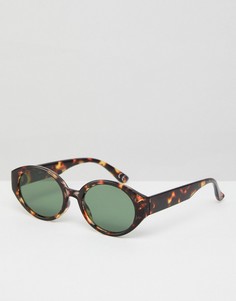 Черепаховые солнцезащитные очки овальной формы ASOS - Коричневый