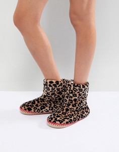 Слиперы-ботинки с леопардовым принтом Hunkemoller - Мульти