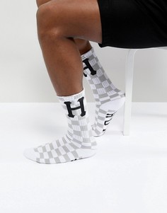 Белые носки в клетку HUF - Белый