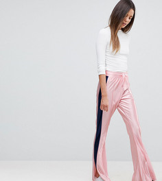 Расклешенные спортивные штаны с отделкой по бокам ASOS TALL - Розовый