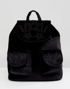 Бархатный рюкзак со звездами Skinnydip - Черный