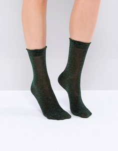Носки металлик Monki - Зеленый