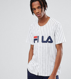 Белая бейсбольная футболка с логотипом Fila Black - Белый