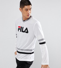 Белый лонгслив с логотипом Fila Black - Белый