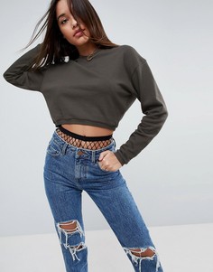 Укороченный свитшот ASOS - Зеленый