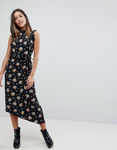Платье макси с вырезом на спине и цветочным принтом ASOS - Мульти