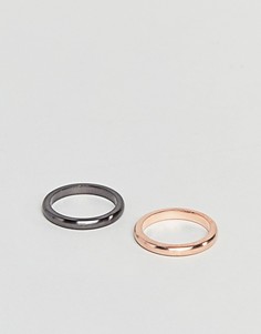Два контрастных кольца Simon Carter - Золотой