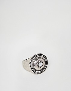 Серебристое кольцо-печатка с отделкой DesignB эксклюзивно для ASOS - Серебряный