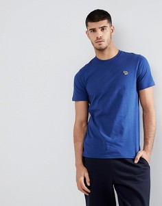 Синяя футболка узкого кроя с логотипом-зеброй PS Paul Smith - Синий