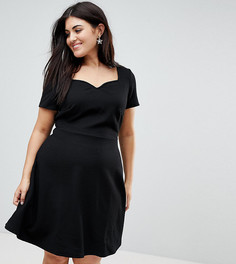 Фактурное платье New Look Curve - Черный
