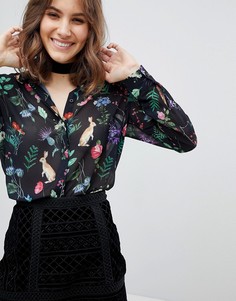 Блузка с принтом Unique21 - Черный