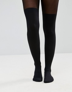 Колготки плотностью 50 ден с имитацией высоких гольфов Hunkemoller - Черный
