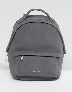 Серый мини-рюкзак из искусственной замши Matt & Nat Munich - Серый