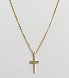 Серебряное ожерелье с крестом и покрытием 14-каратным золотом Serge DeNimes - Золотой