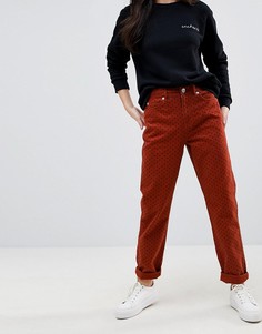 Джинсы в винтажном стиле с принтом в горошек ASOS ORIGINAL - Красный