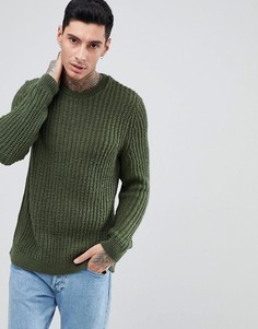 Джемпер в рубчик цвета хаки ASOS - Зеленый