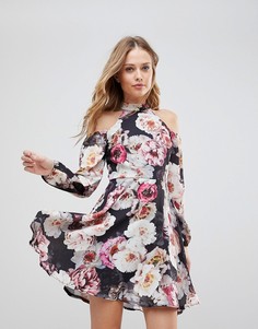 Приталенное платье с цветочным принтом Jessica Wright - Мульти