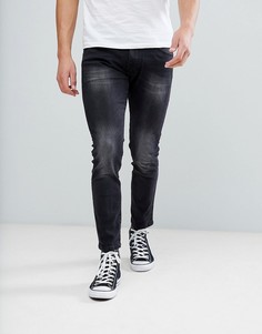 Черные выбеленные джинсы скинни Wrangler - Черный