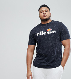 Черная выбеленная oversize-футболка Ellesse Plus - Черный