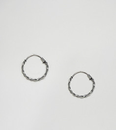 Серебряные витые серьги-кольца Reclaimed Vintage Inspired - Серебряный