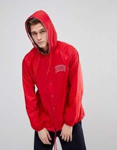 Красная спортивная куртка с капюшоном и вышитым логотипом HUF - Красный