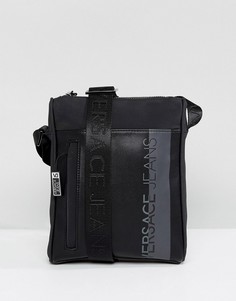 Черная сумка для авиапутешествий с большим логотипом Versace Jeans - Черный