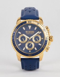 Часы с темно-синим кожаным ремешком Versus Versace S3002 Aberdeen - Темно-синий