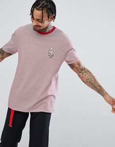 Длинная футболка в полоску с вышивкой You A Peel To Me ASOS Valentines - Красный