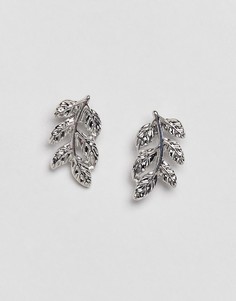 Серебристые серьги-гвоздики DesignB - Серебряный