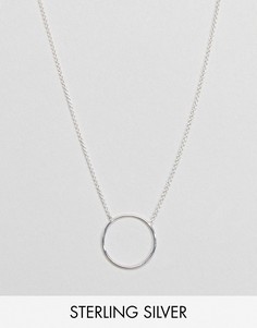 Серебряное ожерелье с подвеской-кольцом Monki - Серебряный