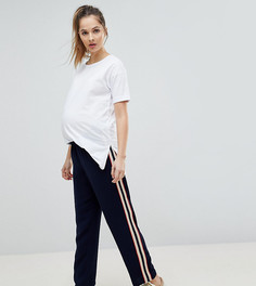 Джоггеры с полосками по бокам ASOS MATERNITY Tailored - Темно-синий