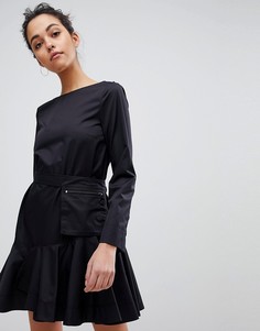 Платье с ремнем в стиле милитари Sportmax Code - Черный