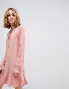 Свободное платье со шнуровкой Vero Moda - Розовый