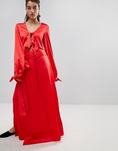 Юбка макси с разрезом Stylemafia - Красный