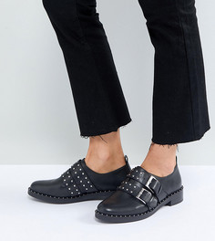Кожаные туфли на плоской подошве ASOS MOLTEN Premium - Черный