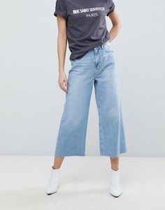 Широкие укороченные джинсы River Island - Синий