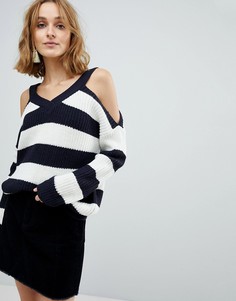 Джемпер в полоску с вырезами на плечах Vero Moda - Мульти
