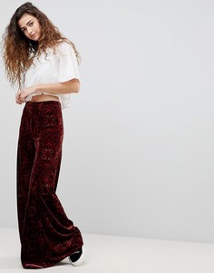 Брюки с принтом Free People Lovin Feeling - Красный