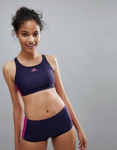 Комплект бикини синего цвета с тремя полосками adidas - Мульти