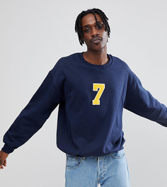 Темно-синий свитшот oversize от Reclaimed Vintage Inspired - Темно-синий