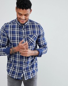 Синяя рубашка в клетку River Island - Синий